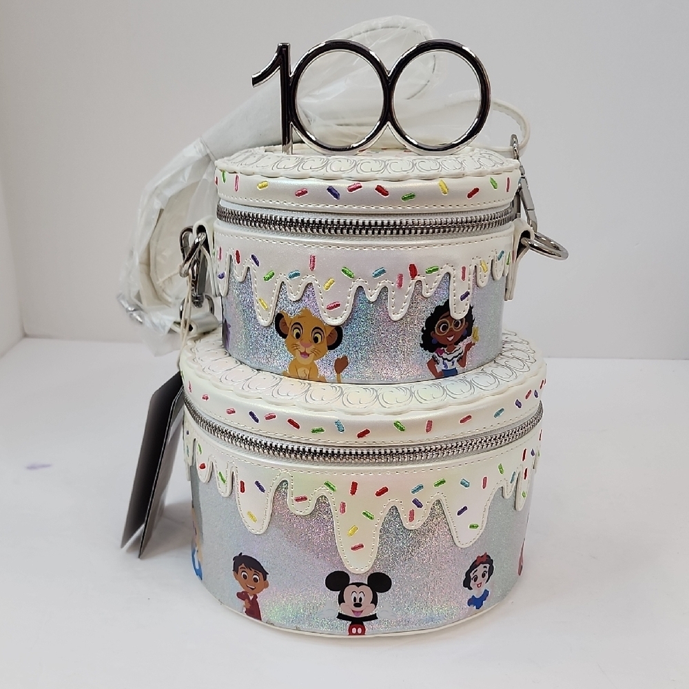 Loungefly White Glitter Character Bag Purse